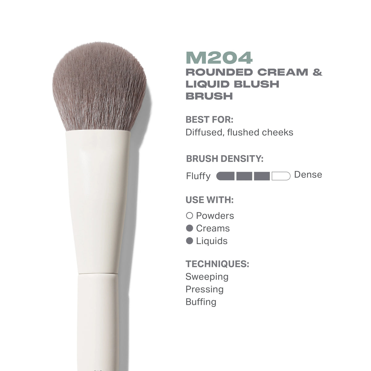M204 Rounded Cream & Liquid Blush Brush
